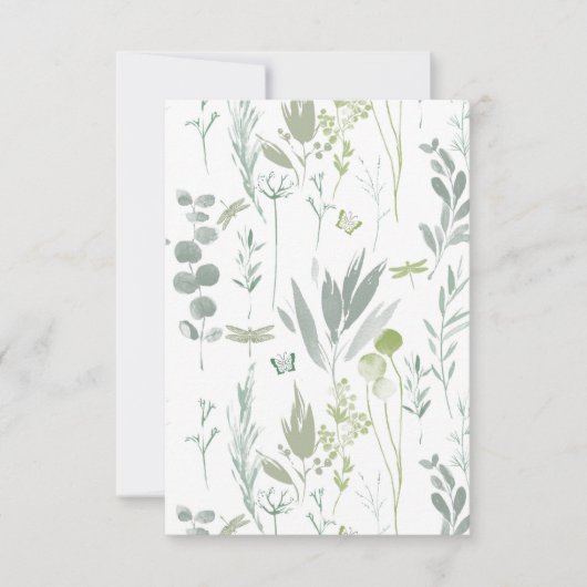 Fijne bloemige custom invite kaart (Voorkant)