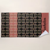 Fijne bloemige geaccentueerde strandlaken (Voorkant)