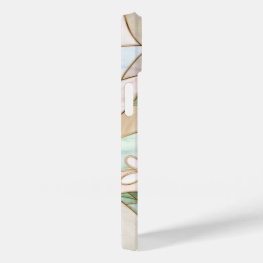 Fijne bloemige Glas in lood Case-Mate iPhone Case (Achterkant / Rechts)