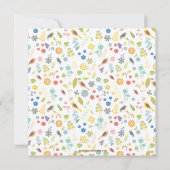 Fijne bloemige liefdesvogel bruiloft uitnodigingen (Achterkant)