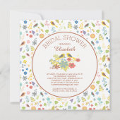 Fijne bloemige liefdesvogel bruiloft uitnodigingen (Voorkant)