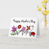 Fijne Bloemige Moederdag Kaart (Gele Bloem)