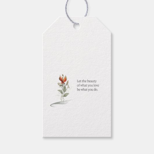 Fijne bloemige offerte cadeau label cadeaulabel (Voorkant)