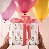 Fijne bloemknoppen inpakpapier vel