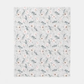 Fijne bloempatroon. fleece deken (Voorkant)