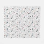 Fijne bloempatroon. fleece deken (Voorkant (Horizontaal))