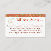 Fijne bloemrijke designer Visitekaartje Kortingskaartje (Achterkant)