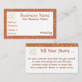 Fijne bloemrijke designer Visitekaartje Kortingskaartje (Voorkant / Achterkant)