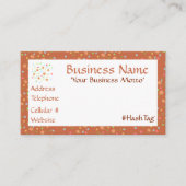 Fijne bloemrijke designer Visitekaartje Kortingskaartje (Voorkant)