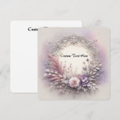 Fijne bloemrijke lijst met kantdetails kaart (Voorkant / Achterkant)