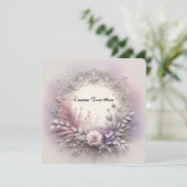 Fijne bloemrijke lijst met kantdetails kaart (Staand voorkant)