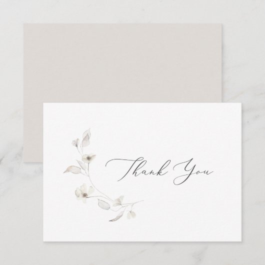 Fijne bloesem Hartelijk dank Bedankkaart (Voorkant / Achterkant)