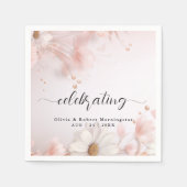 Fijne Blush Pink Daisies Servet (Voorkant)