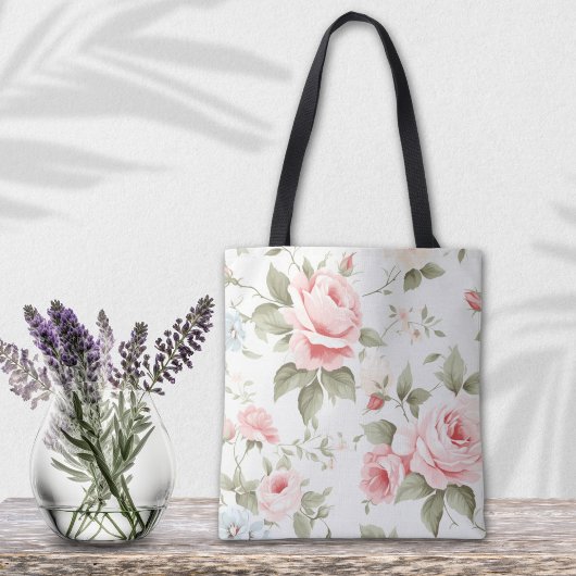 Fijne Blush Pink Rose All - over - print Tote Bag