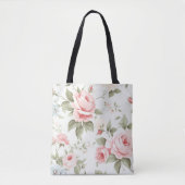 Fijne Blush Pink Rose All - over - print Tote Bag (Voorkant)