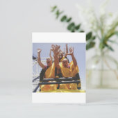 Fijne boeddhistische monniken op een roller onderz briefkaart (Staand voorkant)