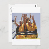 Fijne boeddhistische monniken op een roller onderz briefkaart (Voorkant / Achterkant)