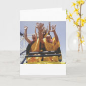 Fijne boeddhistische monniken op een roller onderz kaart (Gele Bloem)