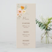 fijne boeket Doop Menu (Staand voorkant)