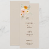 fijne boeket Doop Menu (Voorkant / Achterkant)