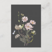 Fijne Boho Wildbloemen Houtskool Details Informatiekaartje (Achterkant)