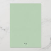 Fijne Boho Wilde Bloem Bruiloft Folie Uitnodiging (Achterkant)