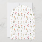 Fijne Boho Wilde Bloemen Boog Bruidsdouche Kaart (Achterkant)