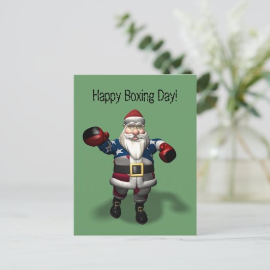 Fijne boksdag! briefkaart (Staand voorkant)