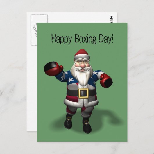 Fijne boksdag! briefkaart (Voorkant / Achterkant)