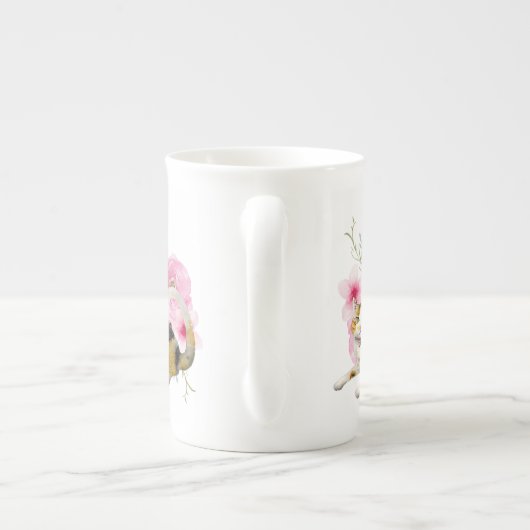 Fijne Bone China KATOENKAT MOEDER Verjaardags Beke Porselein Kop (Achterkant)