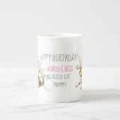 Fijne Bone China KATOENKAT MOEDER Verjaardags Beke Porselein Kop (Voorkant)