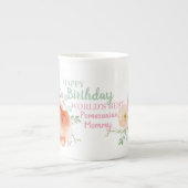 Fijne Bone China POMERANIAN Moeder Verjaardag Mok (Voorkant)