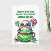 Fijne Boo-dag Cute Ghost-foto Halloween-kaarten Kaart (Voorkant)