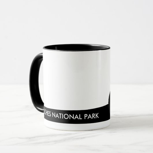 Fijne boog silhouet Mok (Voorkant links)