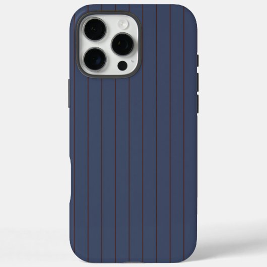 fijne bordeauxrode streep Case-Mate iPhone case (Achterkant)