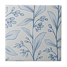 Fijne Botanic Reverie L1 Grijs Wit Blauw Plant
