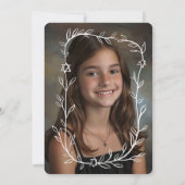 Fijne Botanische CUSTOM FOTO Bar Bat Mitswa Kaart (Achterkant)