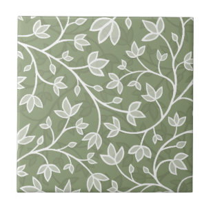 Fijne Botanische Golven Bloemen HD Tegeltje