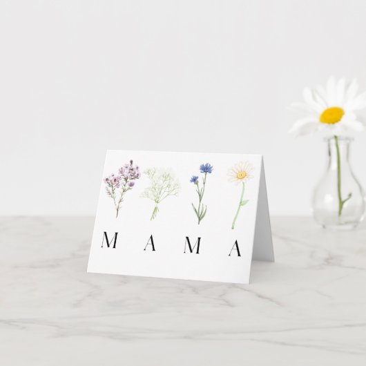 Fijne botanische mama-ontwerpen voor Moederdag Kaart (Kleine Plant)