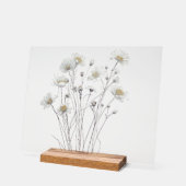Fijne Botanische Schets van Wilde Bloem Acryl Bord (Hoek)