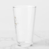Fijne Botanische Schets van Wilde Bloem Glas (Links)
