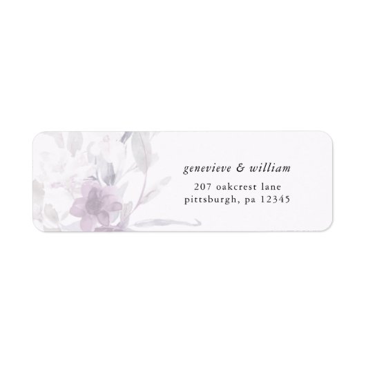 Fijne Botanische Wedding Retour Adres Label (Voorkant)