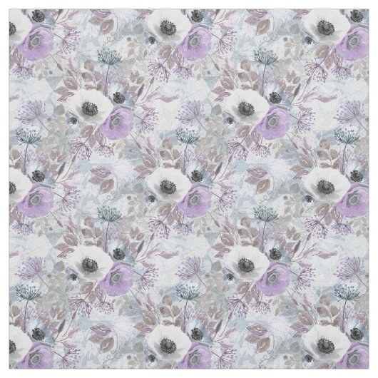 Fijne bouquet van anemonen. stof (Swatch)