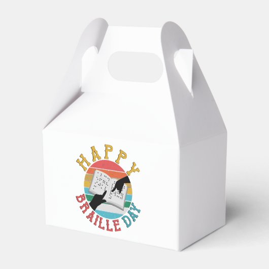 Fijne Braille Dag Bedankdoosjes (Voorkant Zijde)