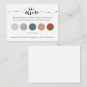 Fijne bruiloft Kleurvoetcode invoegen Informatiekaartje (Voorkant / Achterkant)