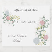 Fijne bruiloftssprankelende wijn sparkling wijnetiket (Enkel label)