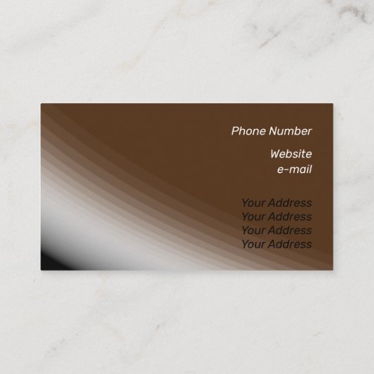 Fijne bruin witte zwarte hades en roggen visitekaartje (Achterkant)