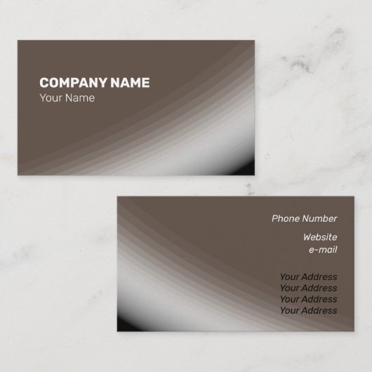 Fijne bruin witte zwarte hades en roggen visitekaartje (Voorkant / Achterkant)