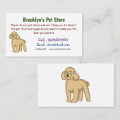 Fijne bruine poedel cartoon illustratie visitekaartje (Voorkant / Achterkant)