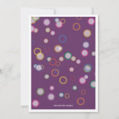 Fijne bubbels! Colorful Number Birthday Party Kaart (Achterkant)